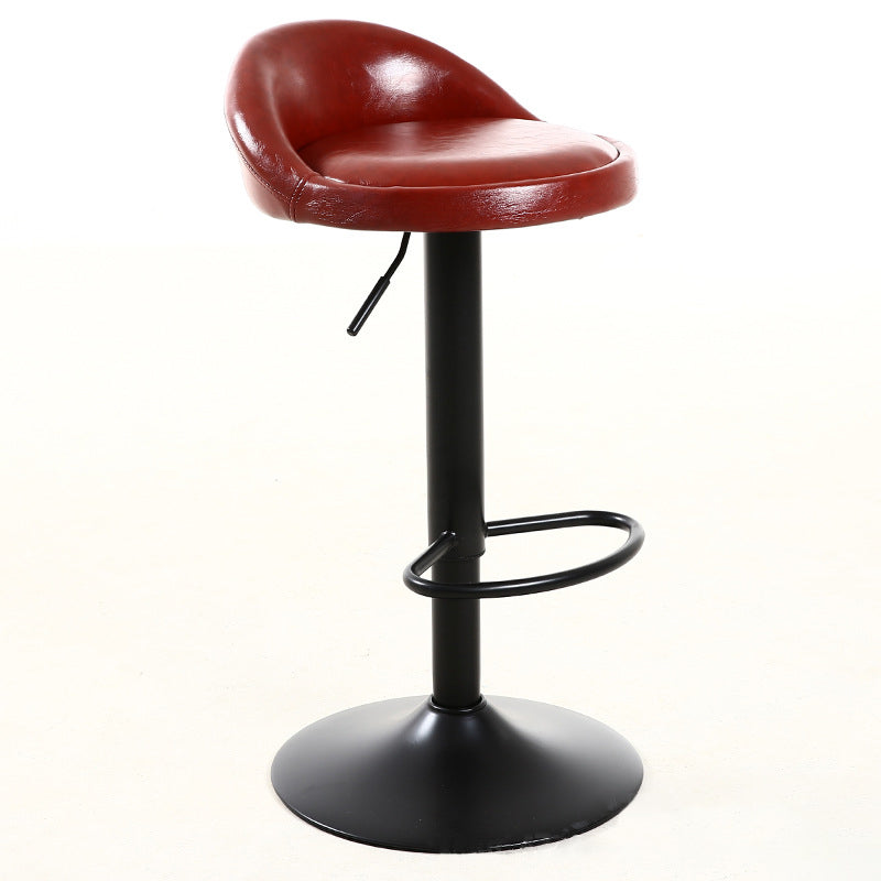 Industrial Metal Adjustable Swivel Barstool with Cushion 32" Height Bar Stool 1 Piece