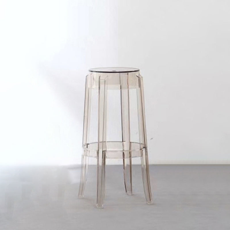 Nordic Style 30-inch Barstool Transparent Plastic Bar Stool for Dinning Room