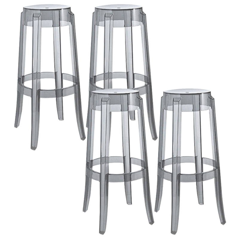 Nordic Style 30-inch Barstool Transparent Plastic Bar Stool for Dinning Room