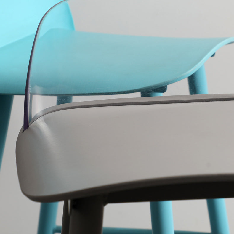 Nordic Style Plastic Barstool Colorful 4 Legs Bar Stool for Living Room