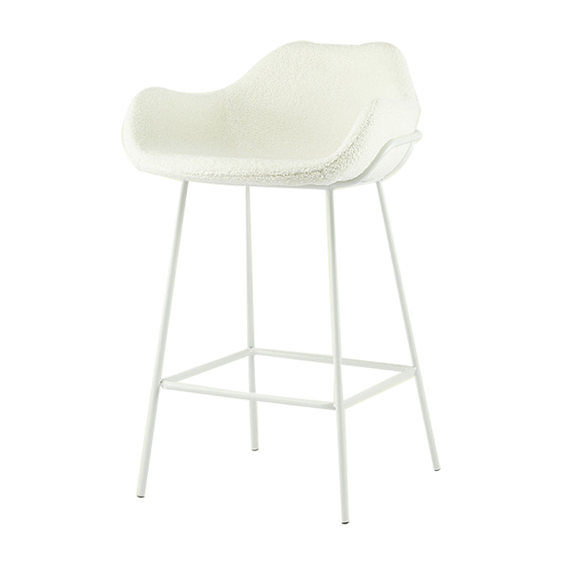 1Pcs Industrial Style Counter Stool Iron Upholstered Bristol Bar Stool with Bucket Seat