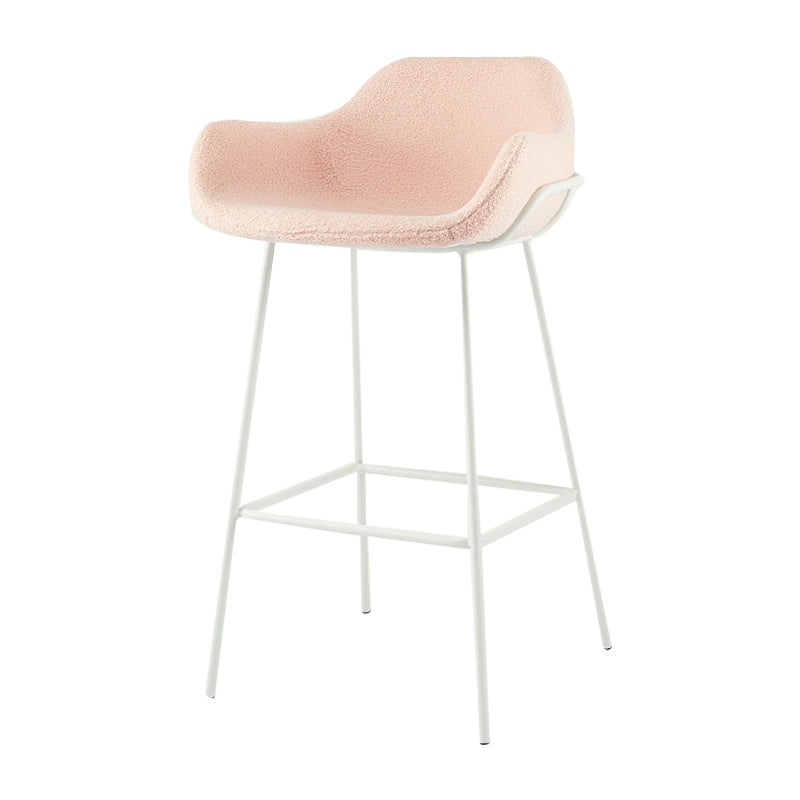 1Pcs Industrial Style Counter Stool Iron Upholstered Bristol Bar Stool with Bucket Seat