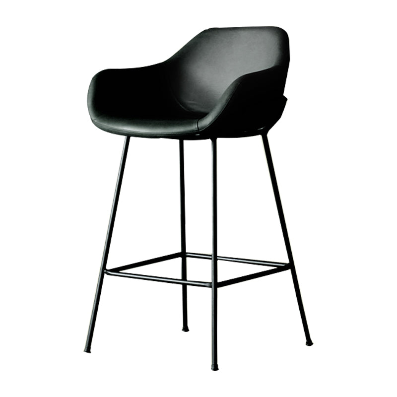 1Pcs Industrial Style Counter Stool Iron Upholstered Bristol Bar Stool with Bucket Seat