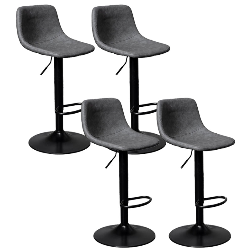 Rotation and Lifting Barstool Industrial Style Leather Seats Bar Stool for Bar Counter
