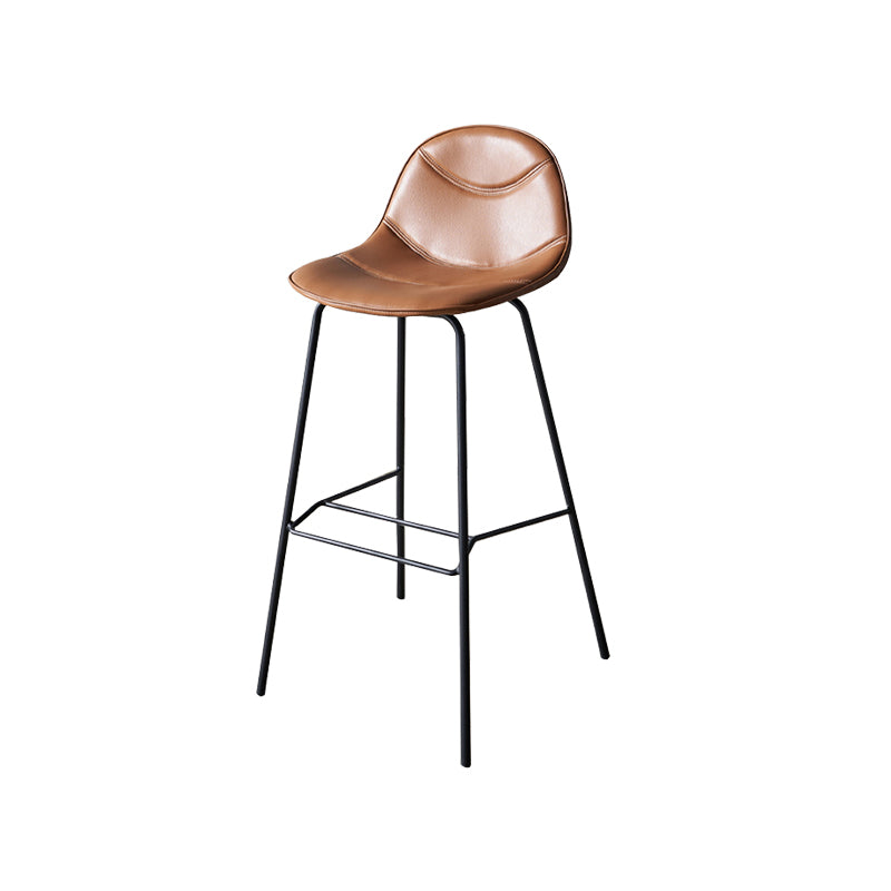 Industrial Black Counter Stools Iron Upholstered Bar Stools Bristol with Bucket Seat