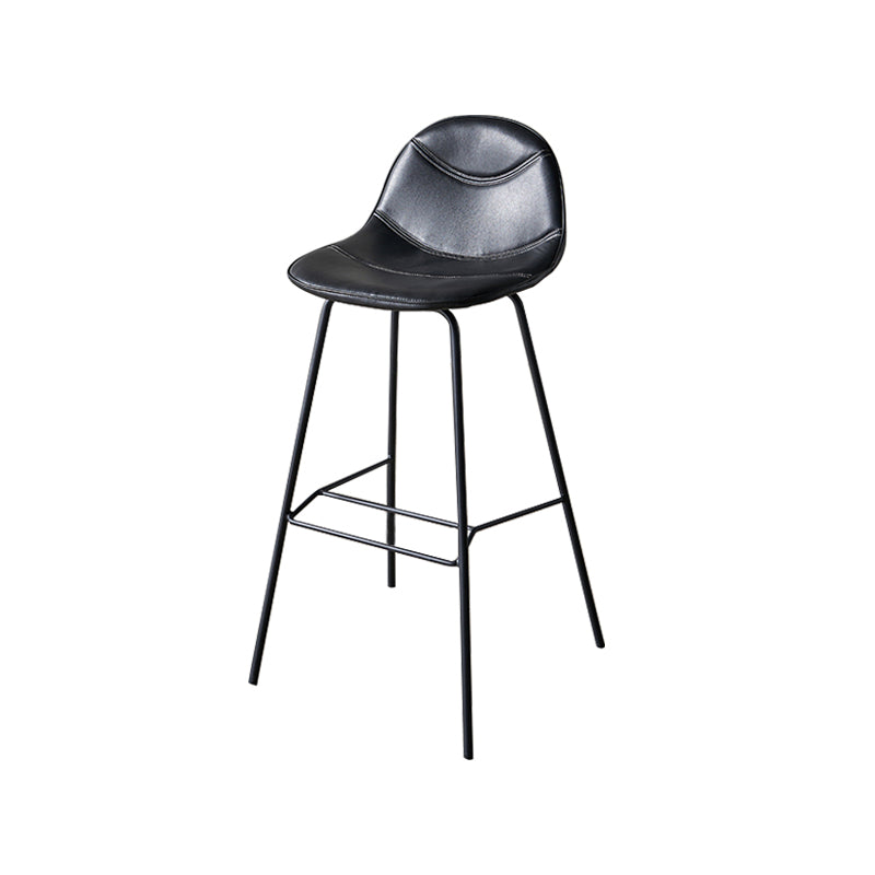 Industrial Black Counter Stools Iron Upholstered Bar Stools Bristol with Bucket Seat