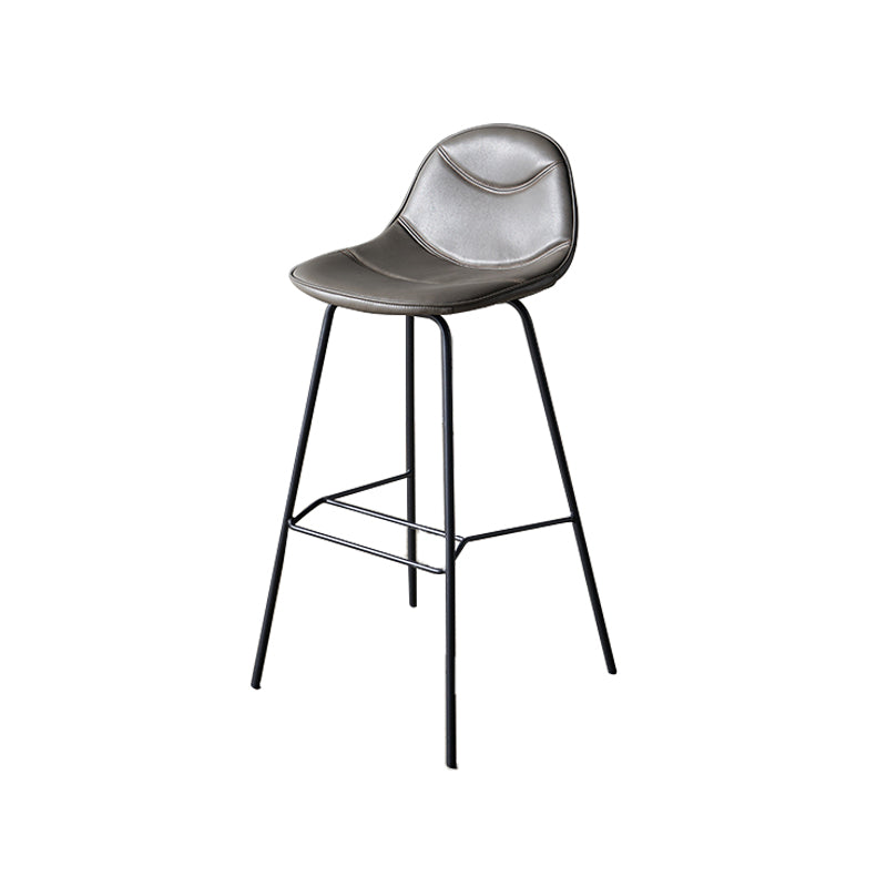 Industrial Black Counter Stools Iron Upholstered Bar Stools Bristol with Bucket Seat