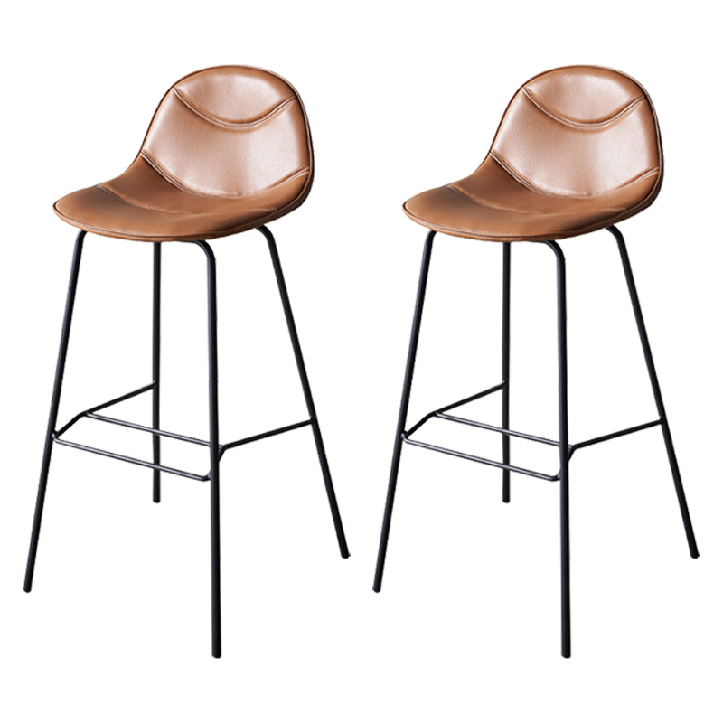 Taburetes de mostrador negro industrial taburetes de bar tapizado de hierro Bristol con asiento de cubo