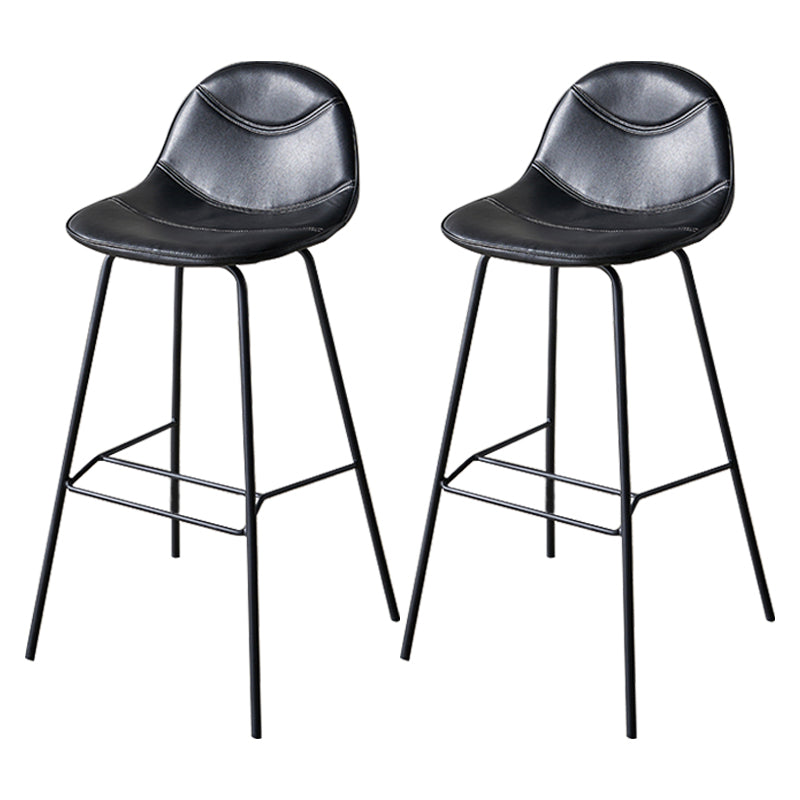 Taburetes de mostrador negro industrial taburetes de bar tapizado de hierro Bristol con asiento de cubo