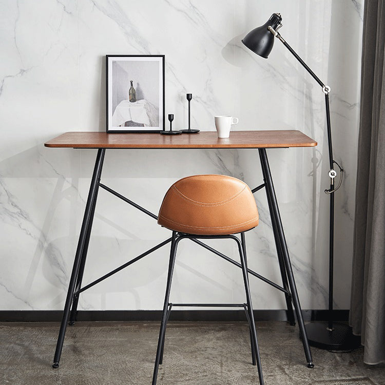 Taburetes de mostrador negro industrial taburetes de bar tapizado de hierro Bristol con asiento de cubo