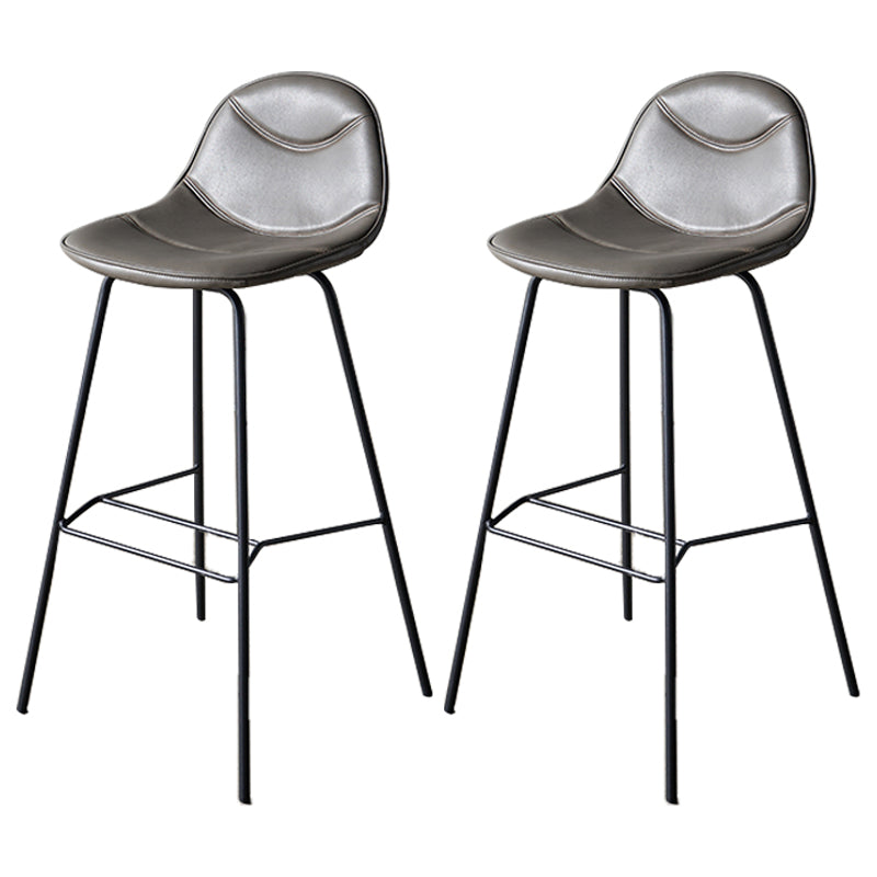 Taburetes de mostrador negro industrial taburetes de bar tapizado de hierro Bristol con asiento de cubo