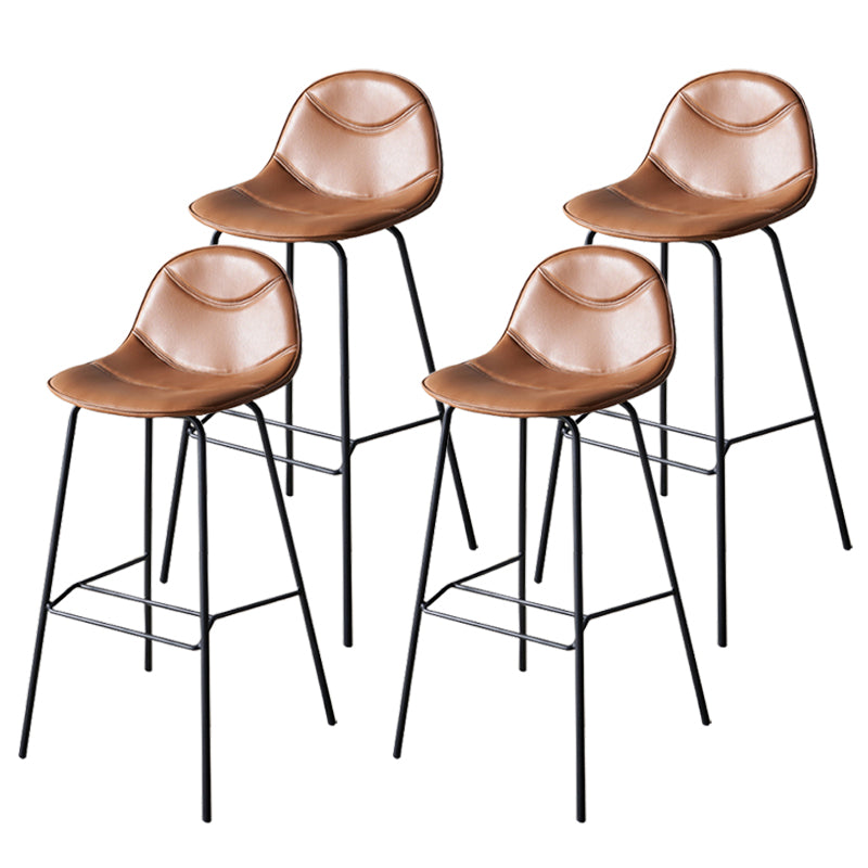 Taburetes de mostrador negro industrial taburetes de bar tapizado de hierro Bristol con asiento de cubo