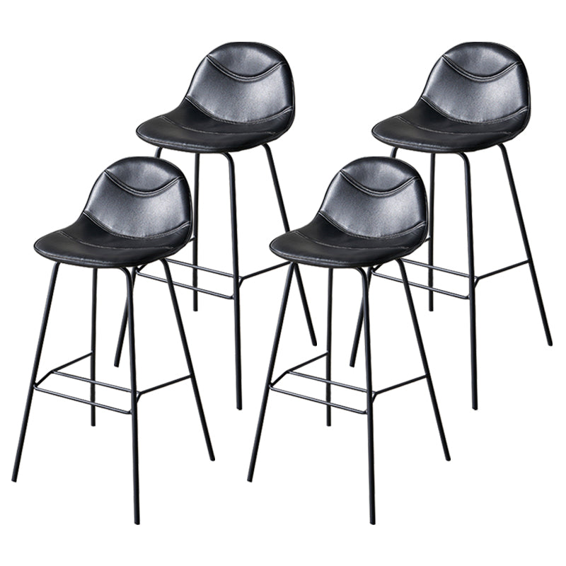 Taburetes de mostrador negro industrial taburetes de bar tapizado de hierro Bristol con asiento de cubo