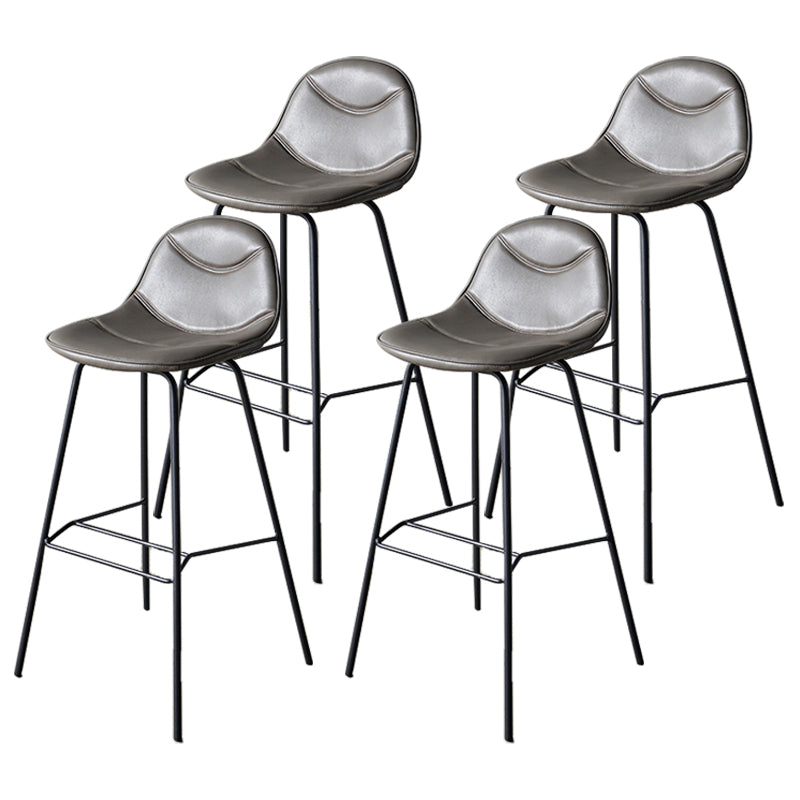 Taburetes de mostrador negro industrial taburetes de bar tapizado de hierro Bristol con asiento de cubo