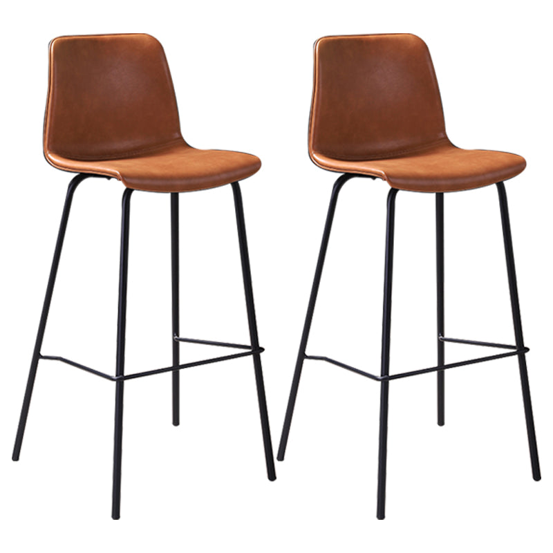 Taburetes de mostrador de metal negro industrial taburete de barra baja con asiento de cubo