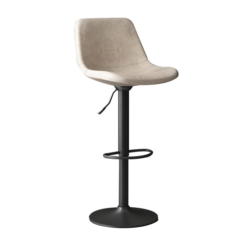 Industrial Style Bar Stools Leather Cushions Rotatable Counter Stools 1 Piece
