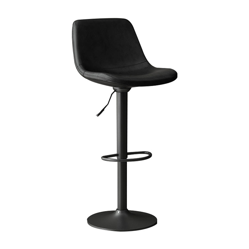 Industrial Style Bar Stools Leather Cushions Rotatable Counter Stools 1 Piece