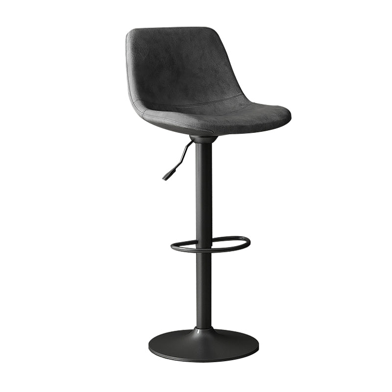 Industrial Style Bar Stools Leather Cushions Rotatable Counter Stools 1 Piece