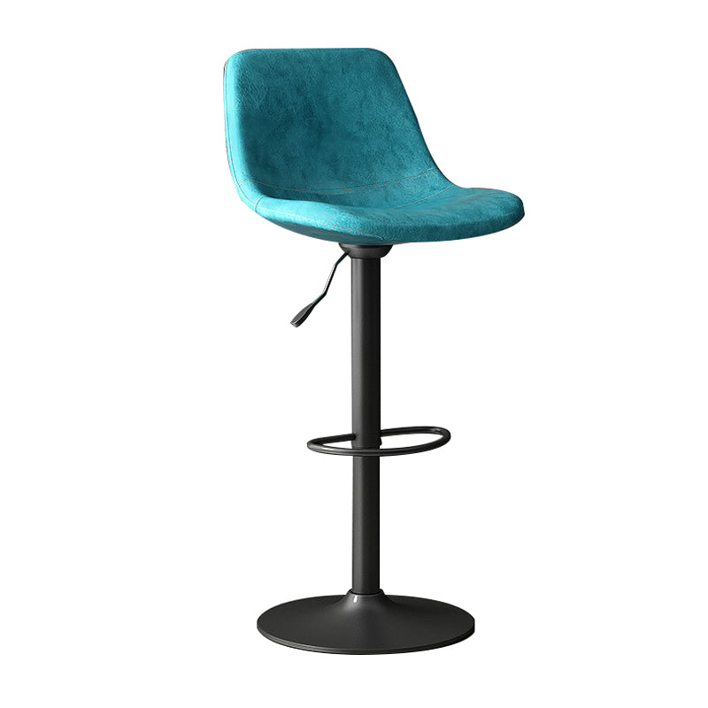 Industrial Style Bar Stools Leather Cushions Rotatable Counter Stools 1 Piece