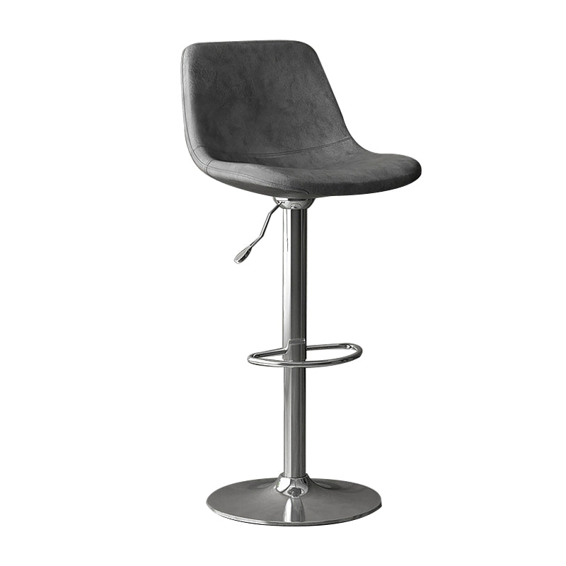 Industrial Style Bar Stools Leather Cushions Rotatable Counter Stools 1 Piece