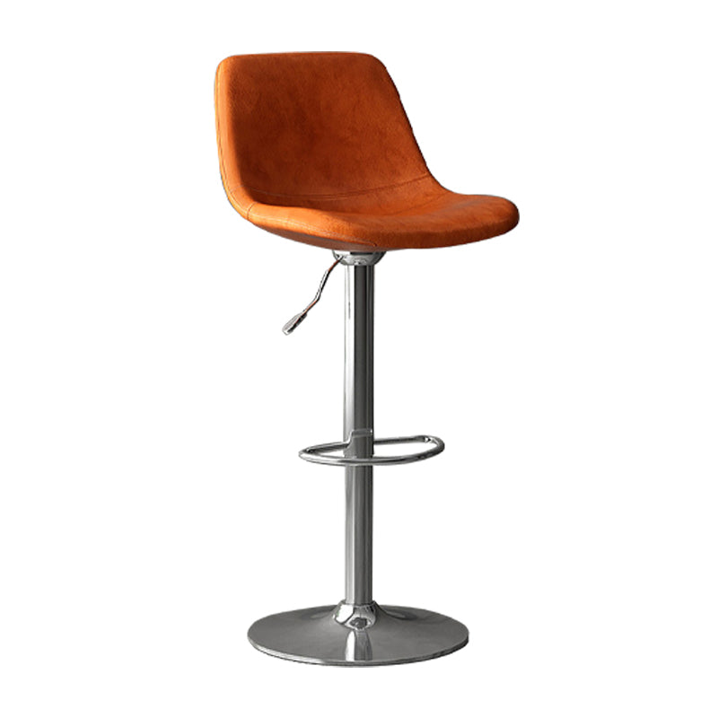 Industrial Style Bar Stools Leather Cushions Rotatable Counter Stools 1 Piece