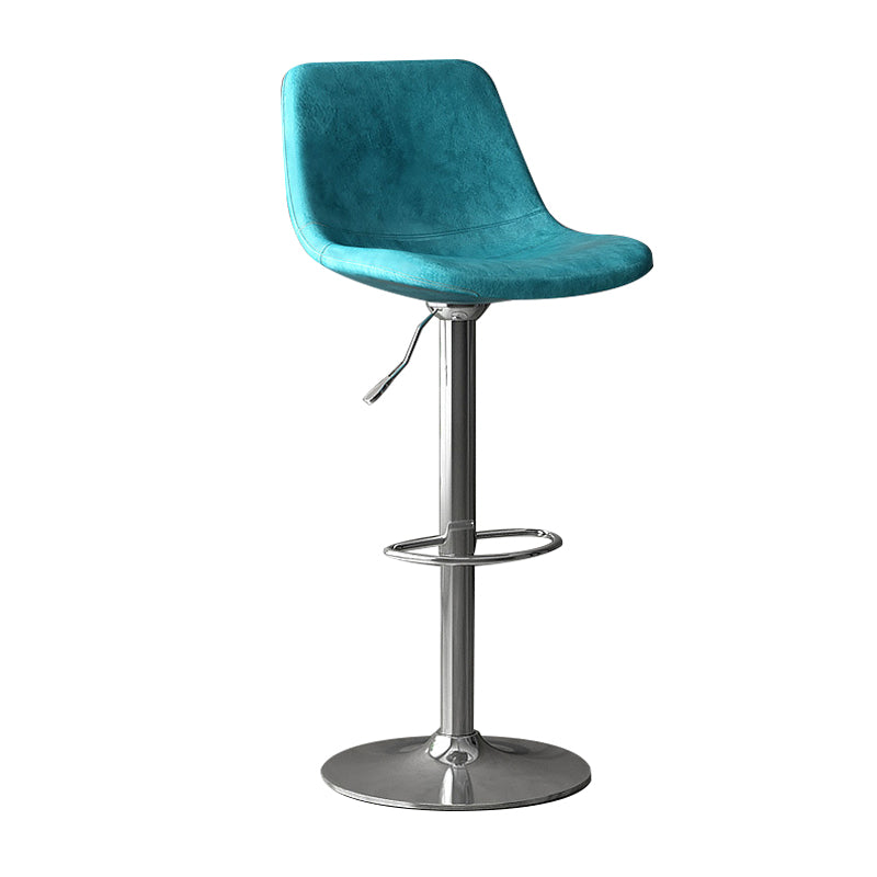 Industrial Style Bar Stools Leather Cushions Rotatable Counter Stools 1 Piece