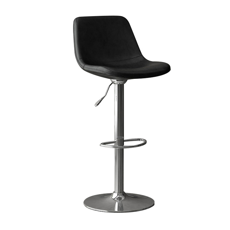 Industrial Style Bar Stools Leather Cushions Rotatable Counter Stools 1 Piece