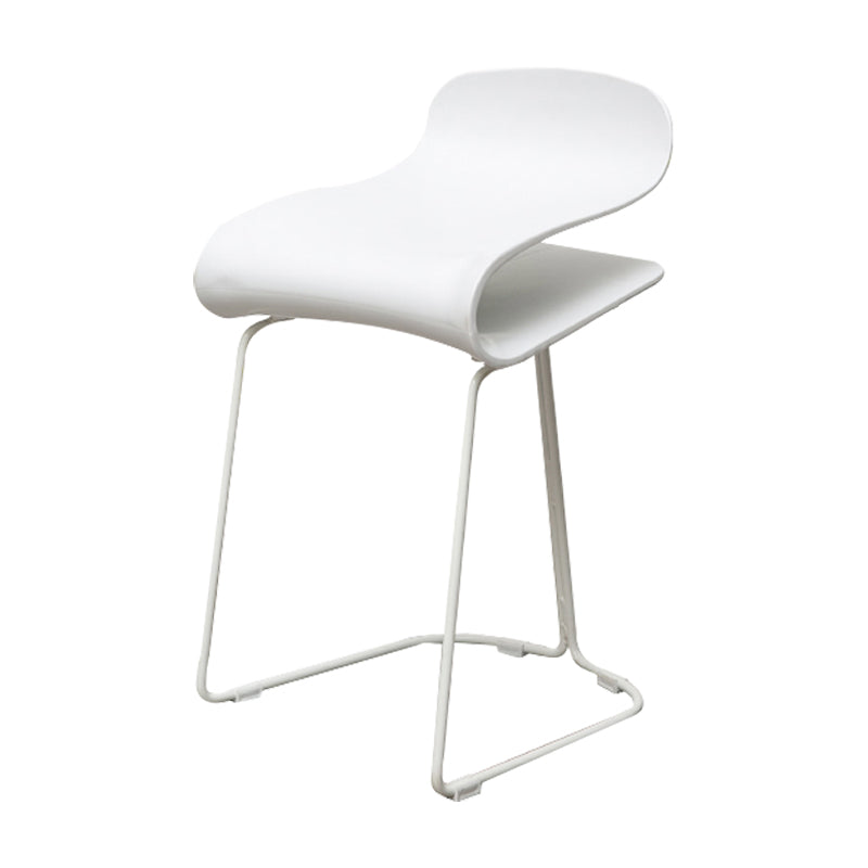 Industrial Iron Simple Barstool Indoor Tall Stool with ABS Seat