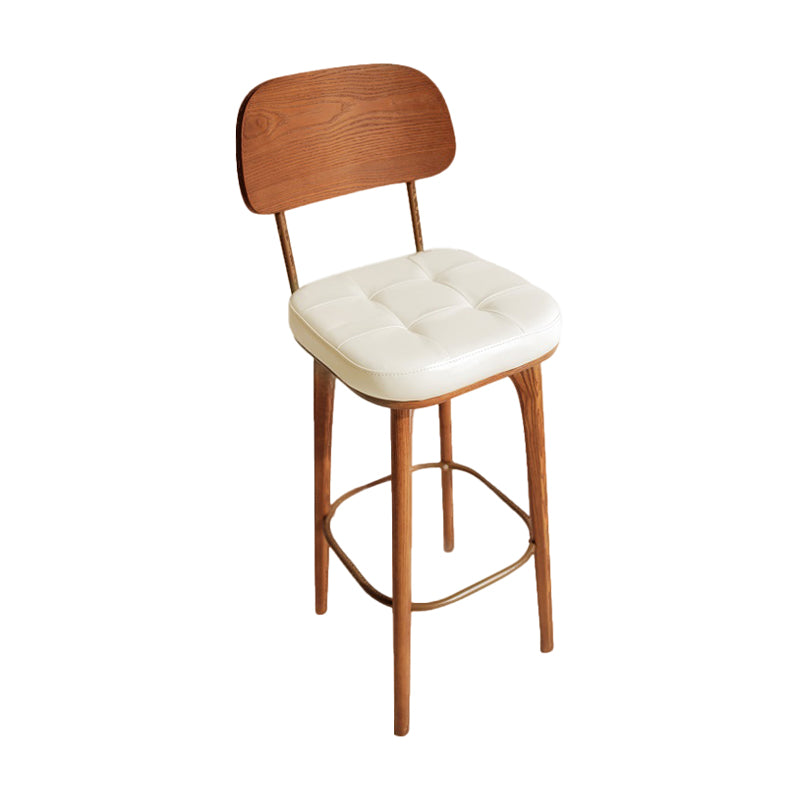 Industrial Style Counter Stools Wood Upholstered Bar Stools Bristol with Square Seat