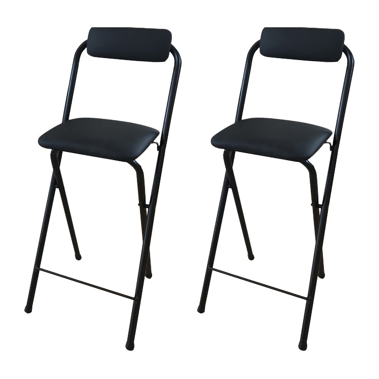 Taburete de bar plegable con respaldo moderno, taburete de bar de hierro para balcón con reposapiés