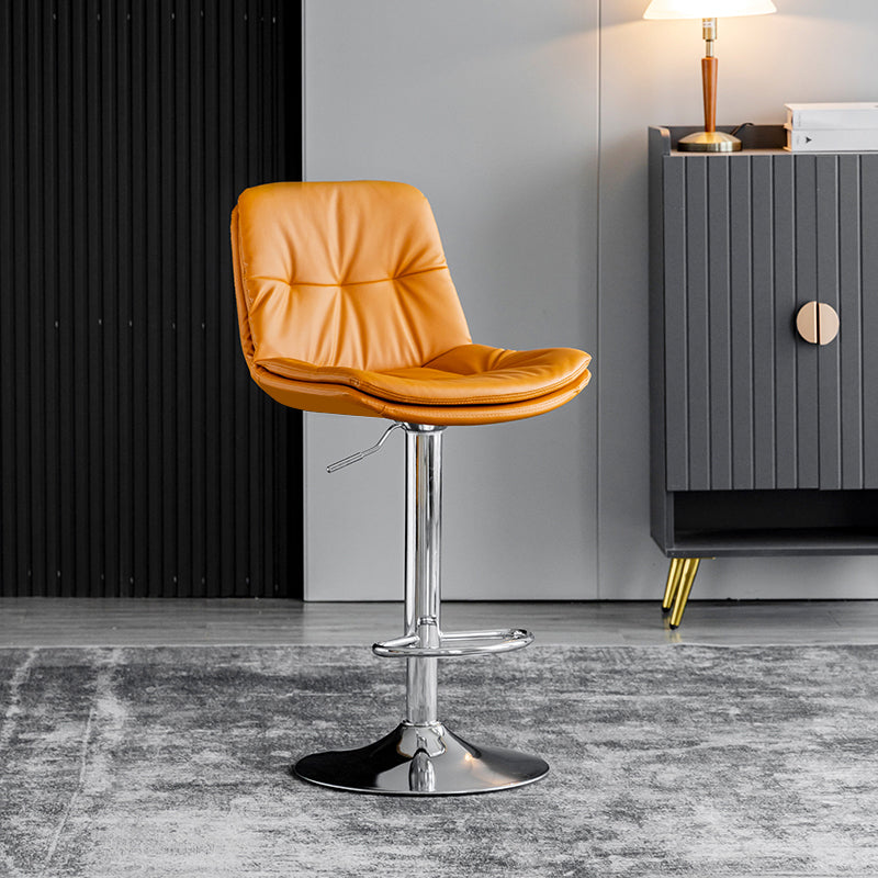 Taburete giratorio de hierro con altura para mostrador, taburete de bar interior ajustable moderno con reposapiés