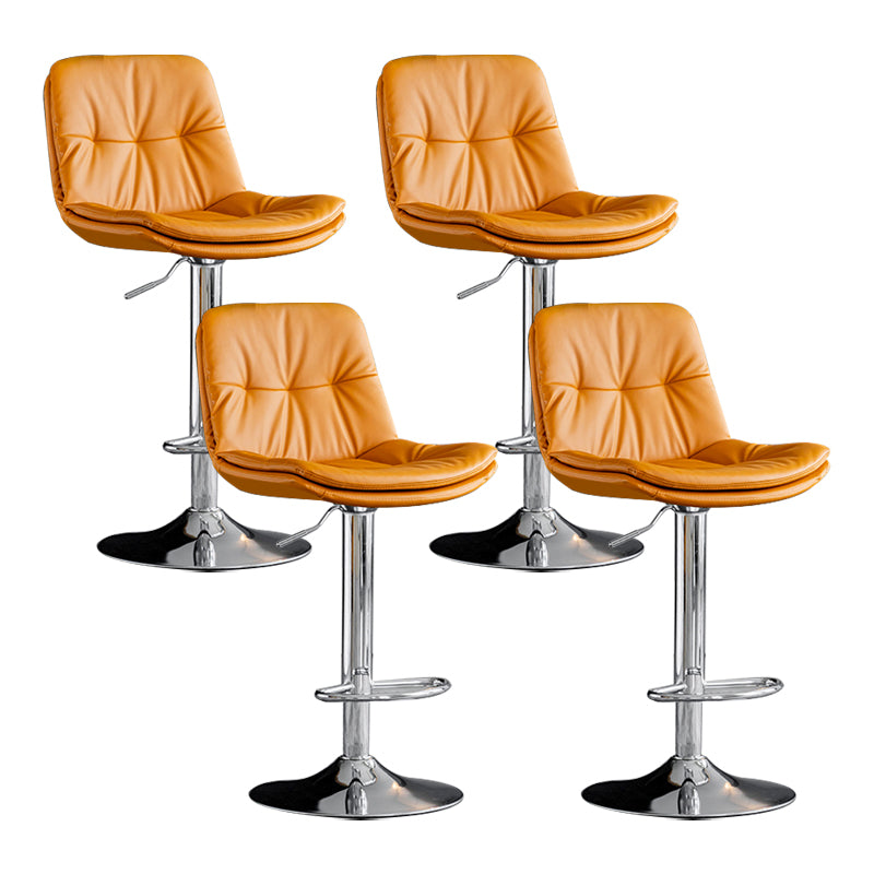 Taburete giratorio de hierro con altura para mostrador, taburete de bar interior ajustable moderno con reposapiés