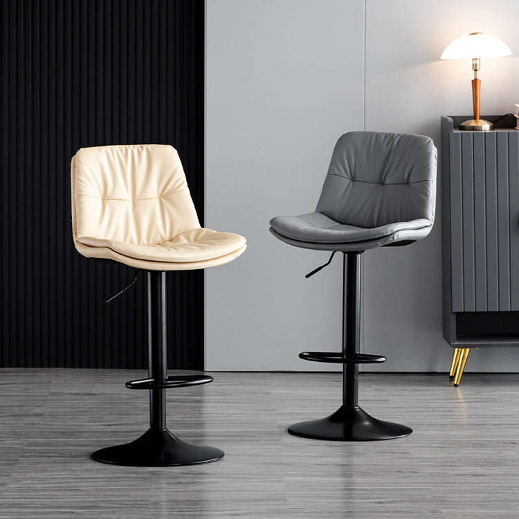 Taburete giratorio de hierro con altura para mostrador, taburete de bar interior ajustable moderno con reposapiés
