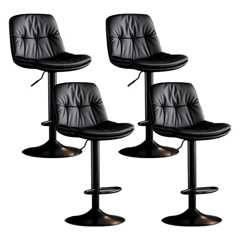 Taburete giratorio de hierro con altura para mostrador, taburete de bar interior ajustable moderno con reposapiés
