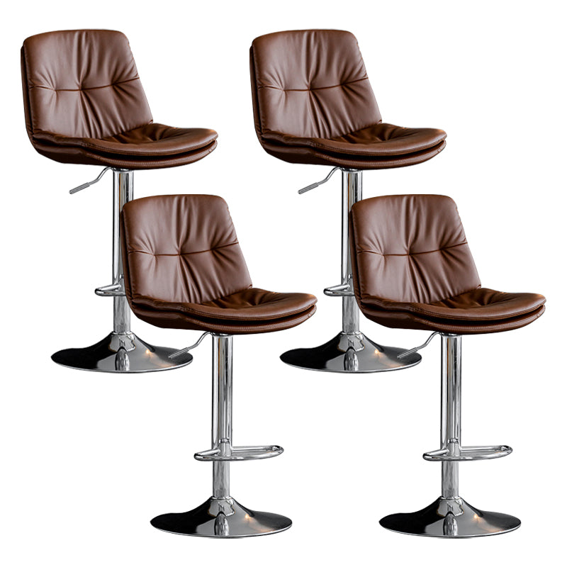 Taburete giratorio de hierro con altura para mostrador, taburete de bar interior ajustable moderno con reposapiés