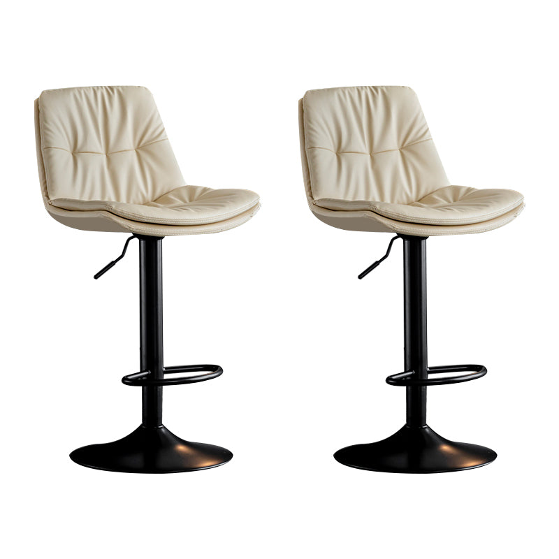 Taburete giratorio de hierro con altura para mostrador, taburete de bar interior ajustable moderno con reposapiés