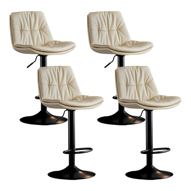 Taburete giratorio de hierro con altura para mostrador, taburete de bar interior ajustable moderno con reposapiés