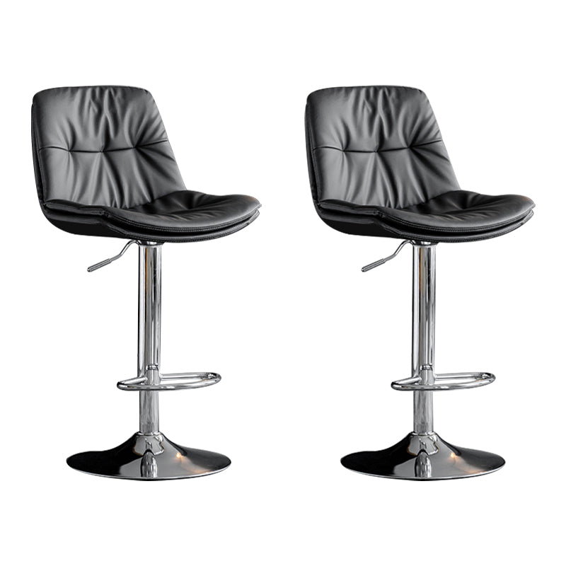 Taburete giratorio de hierro con altura para mostrador, taburete de bar interior ajustable moderno con reposapiés