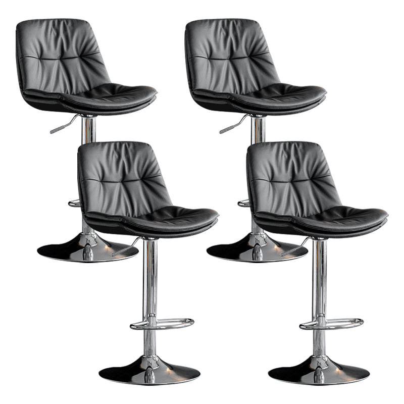 Taburete giratorio de hierro con altura para mostrador, taburete de bar interior ajustable moderno con reposapiés