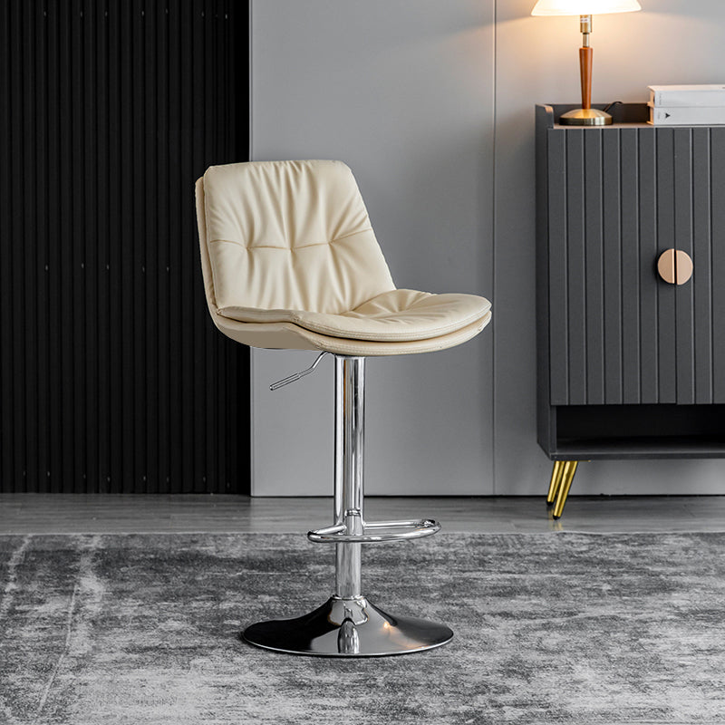 Taburete giratorio de hierro con altura para mostrador, taburete de bar interior ajustable moderno con reposapiés