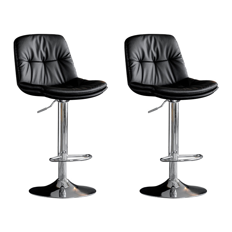 Taburete giratorio de hierro con altura para mostrador, taburete de bar interior ajustable moderno con reposapiés