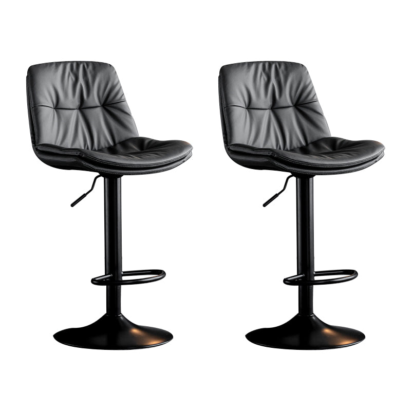 Taburete giratorio de hierro con altura para mostrador, taburete de bar interior ajustable moderno con reposapiés