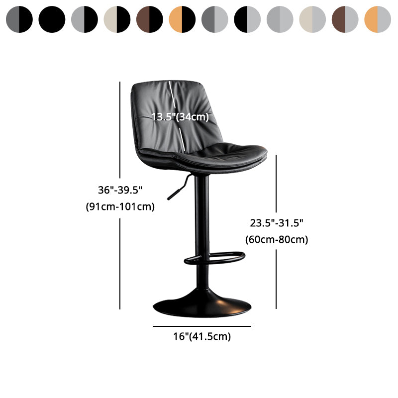 Taburete giratorio de hierro con altura para mostrador, taburete de bar interior ajustable moderno con reposapiés