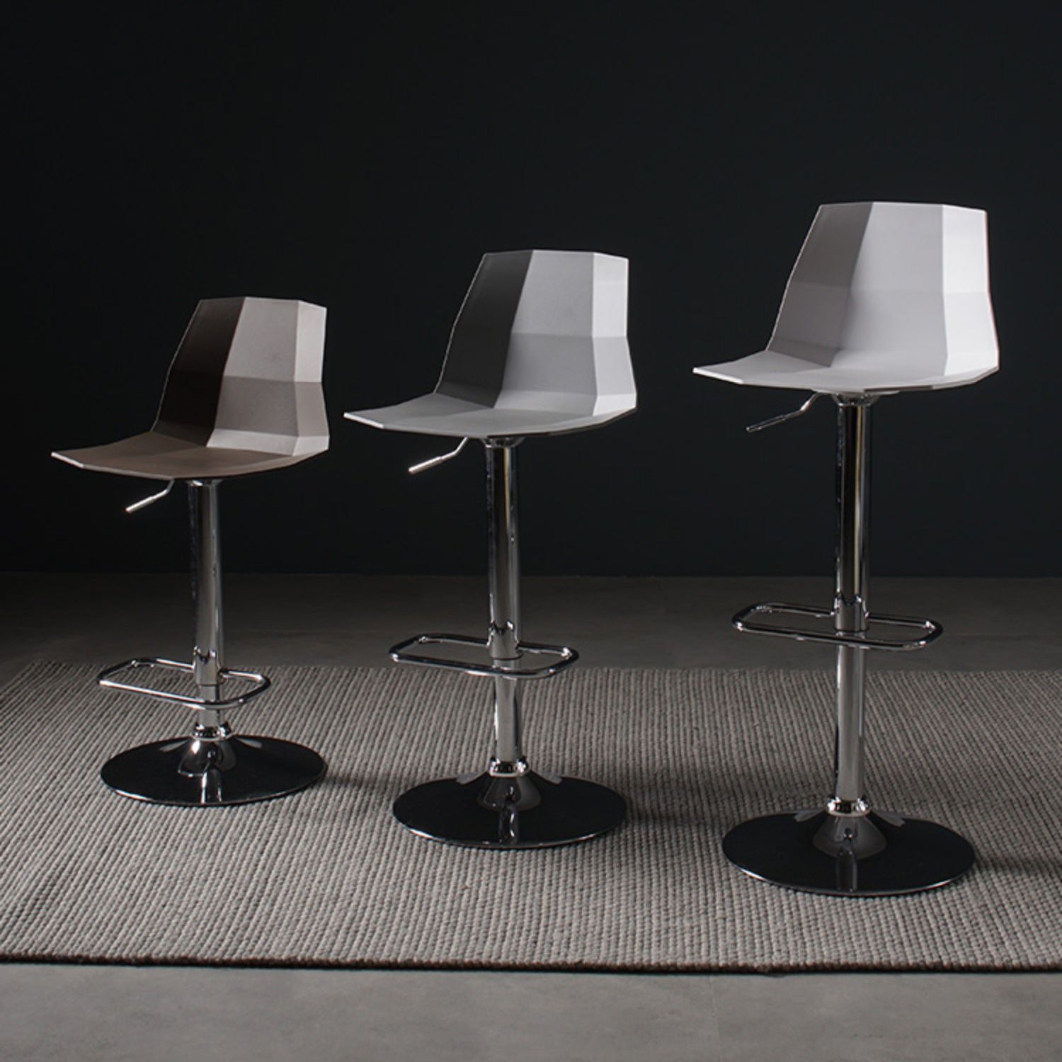 Modern Plastic Counter & Bar Stool Indoor Adjustable Height Footrest Stool