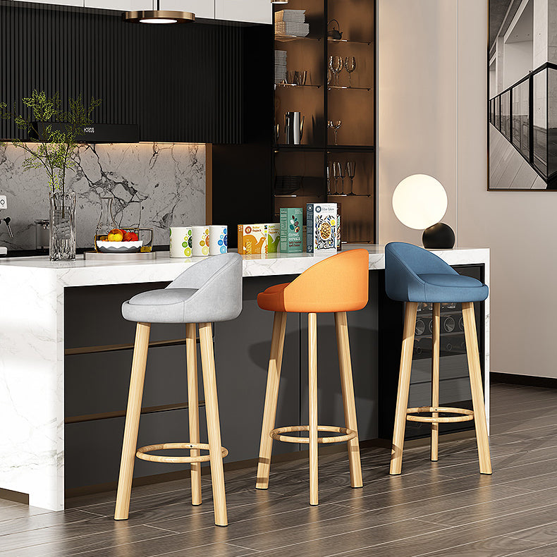 Taburete de bar sin brazos con respaldo moderno, taburete de bar de acero para cajero con cojín