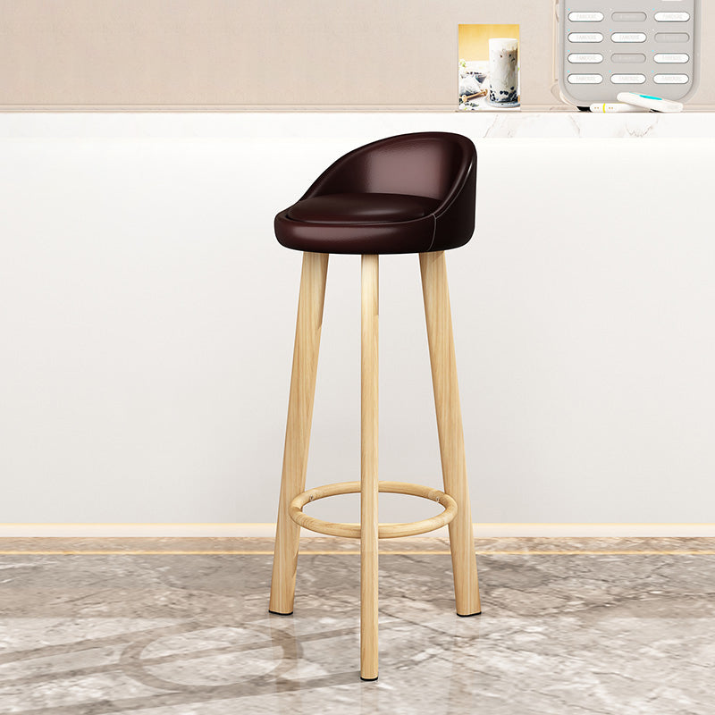 Taburete de bar sin brazos con respaldo moderno, taburete de bar de acero para cajero con cojín
