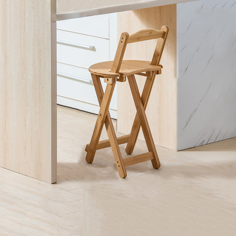 Stapelbarer moderner Tresen-Barhocker ohne Armlehnen aus Holz für den Innenbereich mit Fußstütze