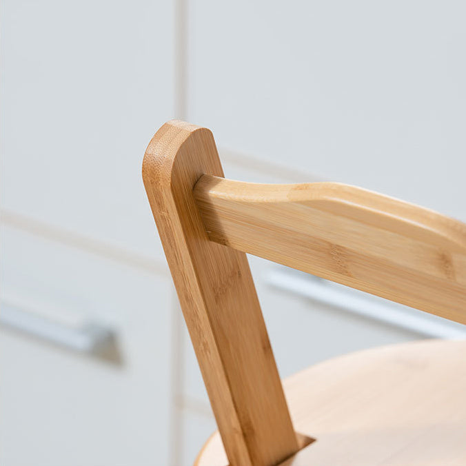 Taburete de bar moderno apilable, taburete de bar interior de madera sin brazos con reposapiés