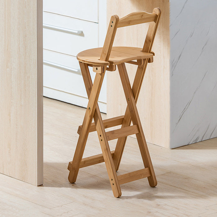 Taburete de bar moderno apilable, taburete de bar interior de madera sin brazos con reposapiés