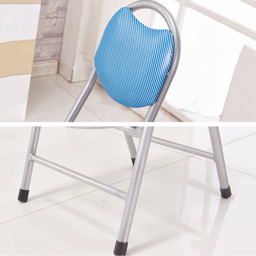 Modern Folding Armless Counter Stool Iron Cashier Bar Stool with Footrest